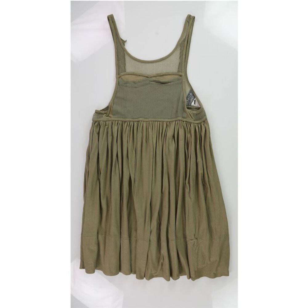 Seneca Rising Womens Mesh Strap Tunic Tank Top, Green, 1X, DM